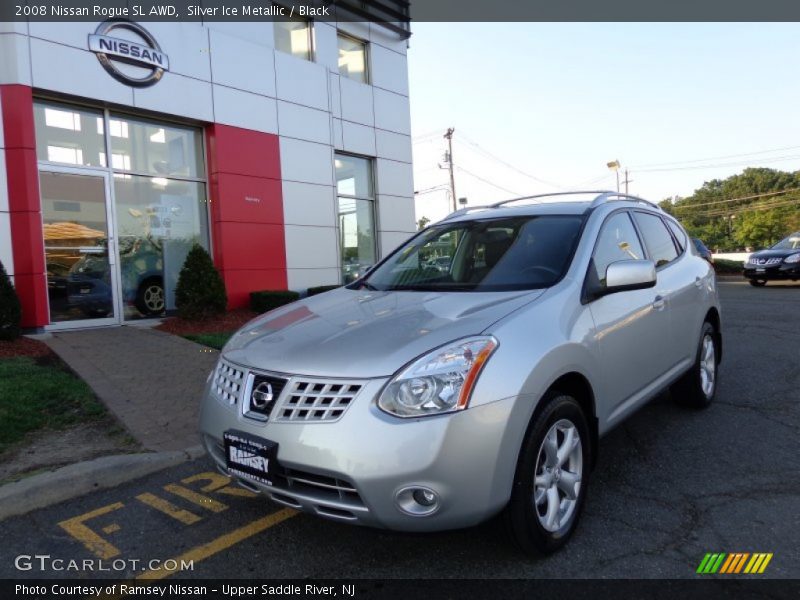 Silver Ice Metallic / Black 2008 Nissan Rogue SL AWD