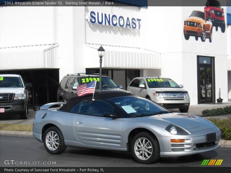 Sterling Silver Metallic / Black 2001 Mitsubishi Eclipse Spyder GS