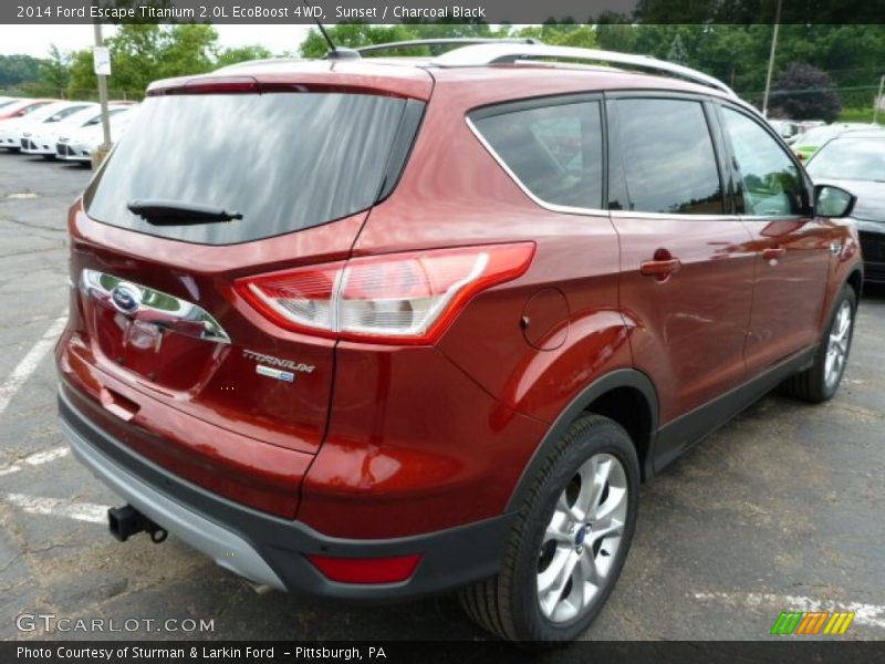 Sunset / Charcoal Black 2014 Ford Escape Titanium 2.0L EcoBoost 4WD