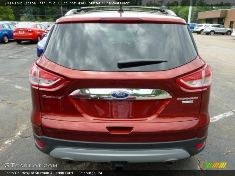 Sunset / Charcoal Black 2014 Ford Escape Titanium 2.0L EcoBoost 4WD