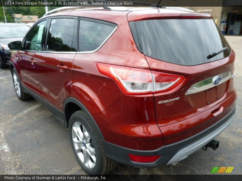 Sunset / Charcoal Black 2014 Ford Escape Titanium 2.0L EcoBoost 4WD