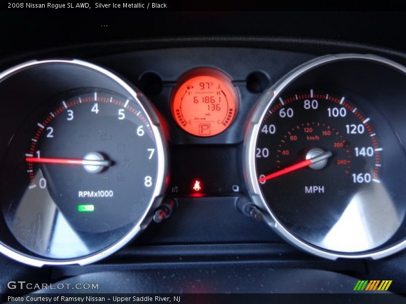 Silver Ice Metallic / Black 2008 Nissan Rogue SL AWD