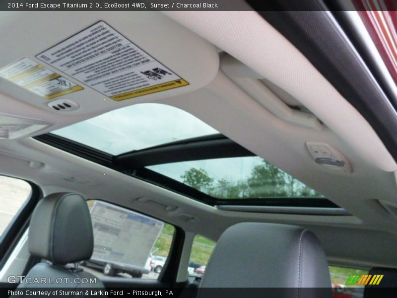 Sunset / Charcoal Black 2014 Ford Escape Titanium 2.0L EcoBoost 4WD