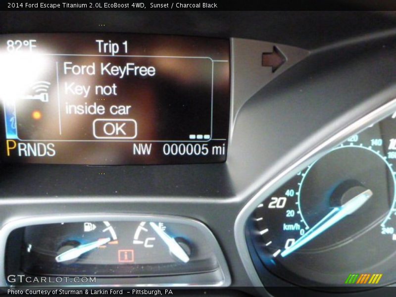 Sunset / Charcoal Black 2014 Ford Escape Titanium 2.0L EcoBoost 4WD