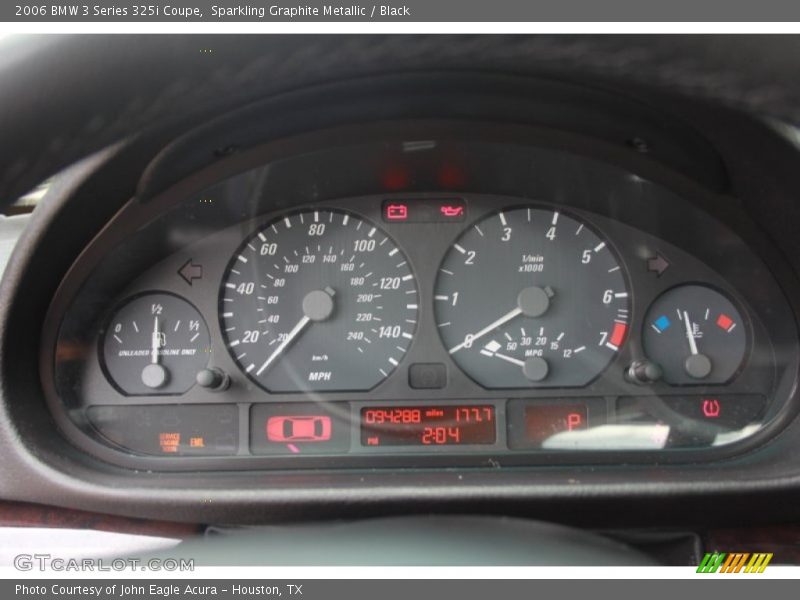 Sparkling Graphite Metallic / Black 2006 BMW 3 Series 325i Coupe