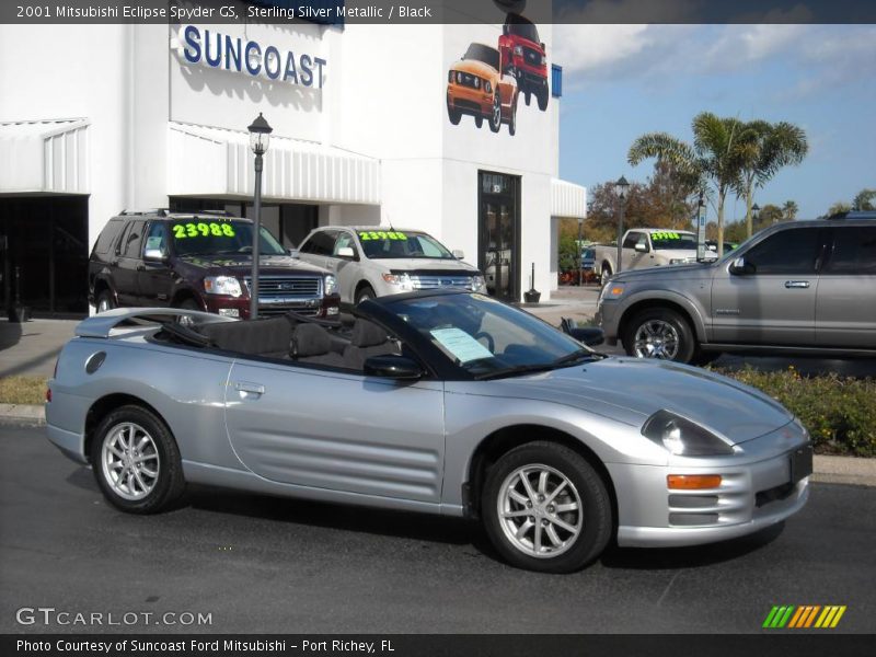 Sterling Silver Metallic / Black 2001 Mitsubishi Eclipse Spyder GS