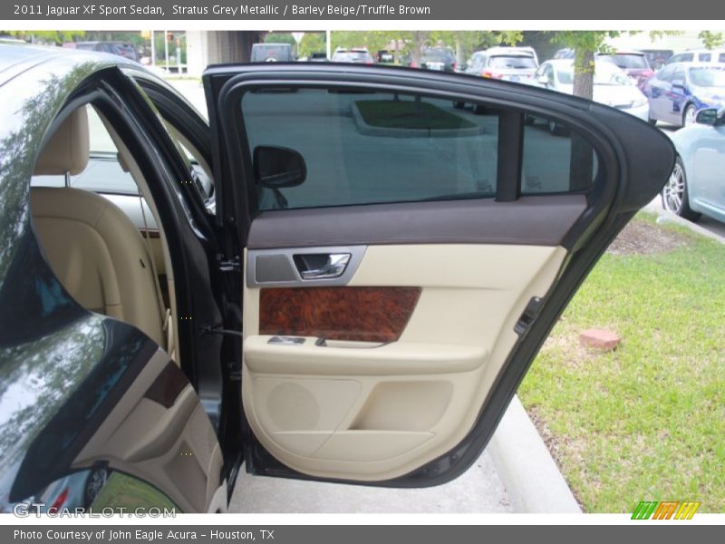 Stratus Grey Metallic / Barley Beige/Truffle Brown 2011 Jaguar XF Sport Sedan
