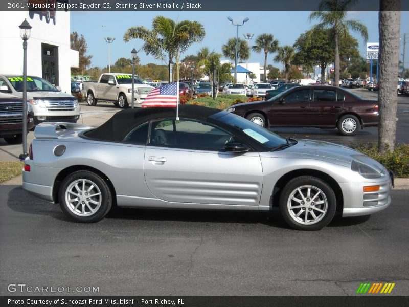 Sterling Silver Metallic / Black 2001 Mitsubishi Eclipse Spyder GS