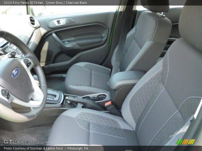 Green Envy / Charcoal Black 2014 Ford Fiesta SE Sedan