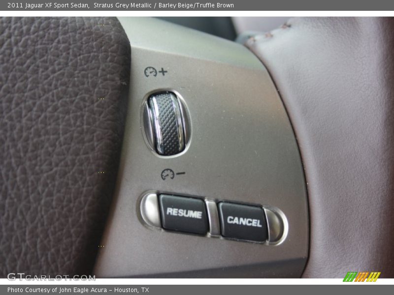 Stratus Grey Metallic / Barley Beige/Truffle Brown 2011 Jaguar XF Sport Sedan