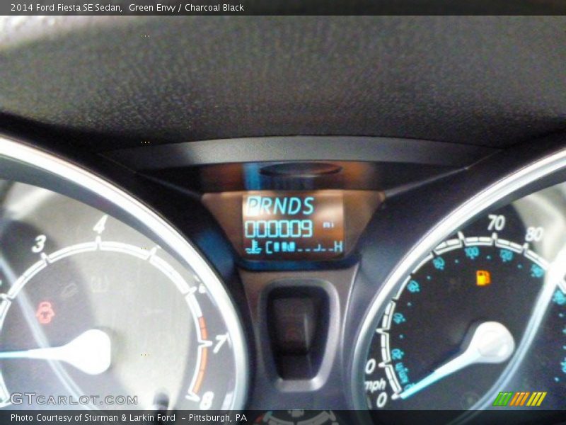 Green Envy / Charcoal Black 2014 Ford Fiesta SE Sedan