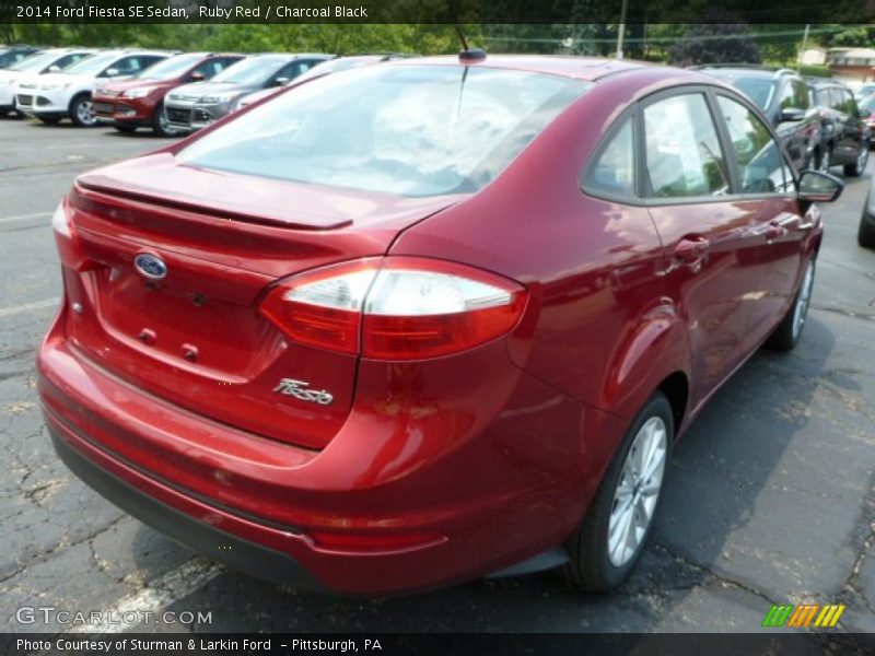 Ruby Red / Charcoal Black 2014 Ford Fiesta SE Sedan