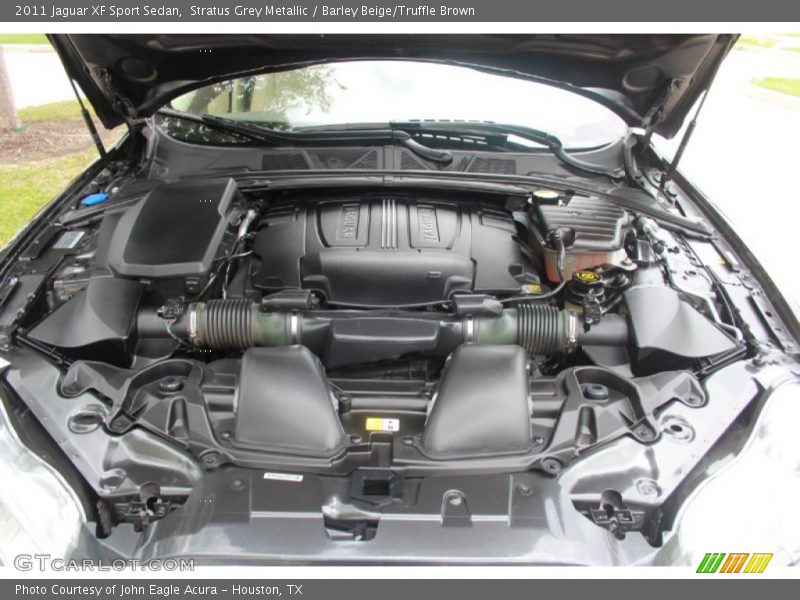 Stratus Grey Metallic / Barley Beige/Truffle Brown 2011 Jaguar XF Sport Sedan
