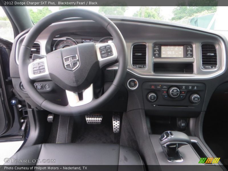 Blackberry Pearl / Black 2012 Dodge Charger SXT Plus