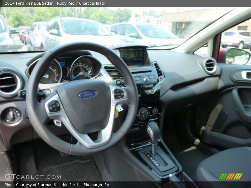 Ruby Red / Charcoal Black 2014 Ford Fiesta SE Sedan