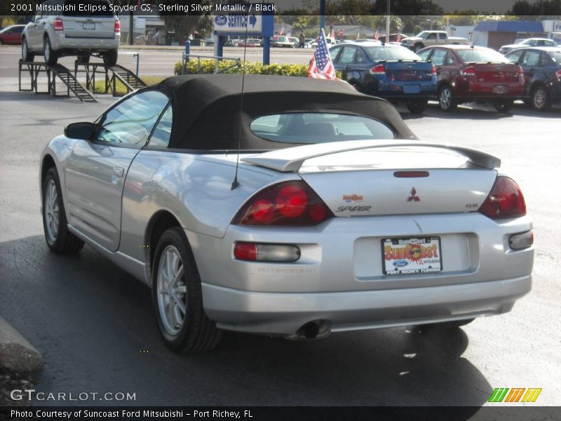 Sterling Silver Metallic / Black 2001 Mitsubishi Eclipse Spyder GS
