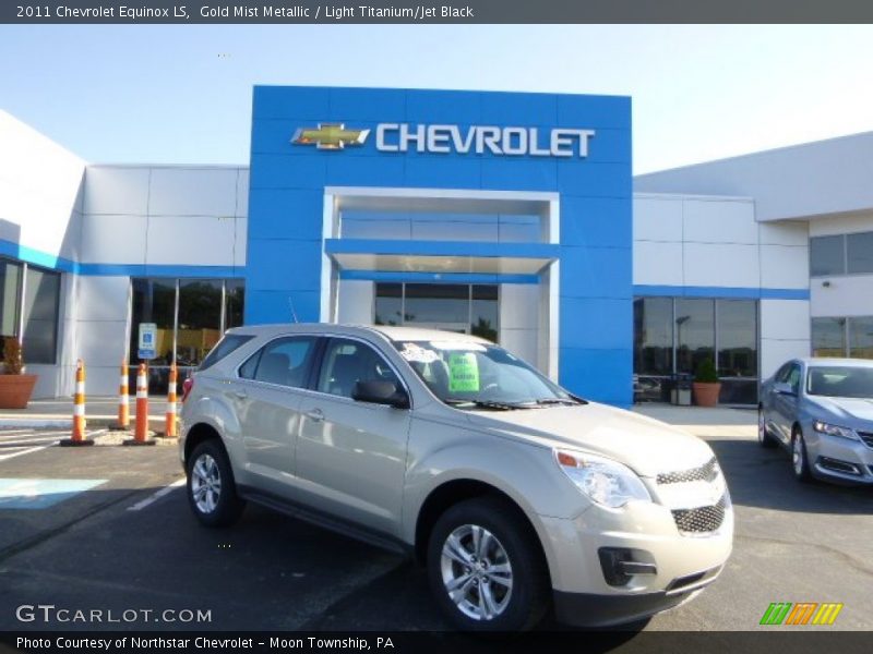 Gold Mist Metallic / Light Titanium/Jet Black 2011 Chevrolet Equinox LS