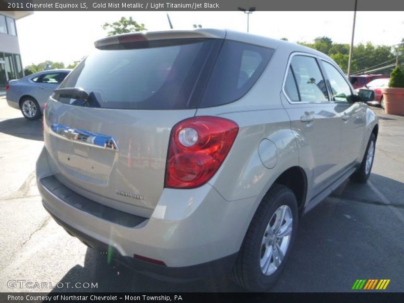 Gold Mist Metallic / Light Titanium/Jet Black 2011 Chevrolet Equinox LS