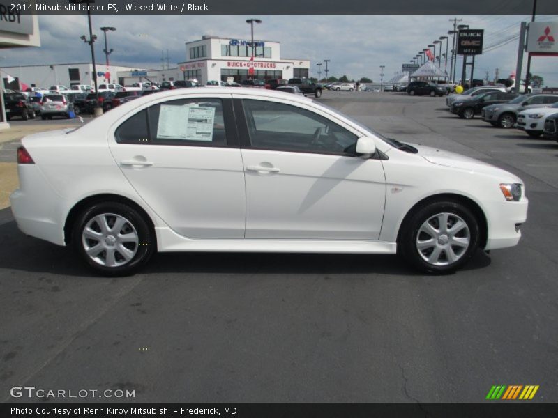 Wicked White / Black 2014 Mitsubishi Lancer ES