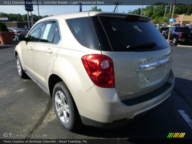 Gold Mist Metallic / Light Titanium/Jet Black 2011 Chevrolet Equinox LS