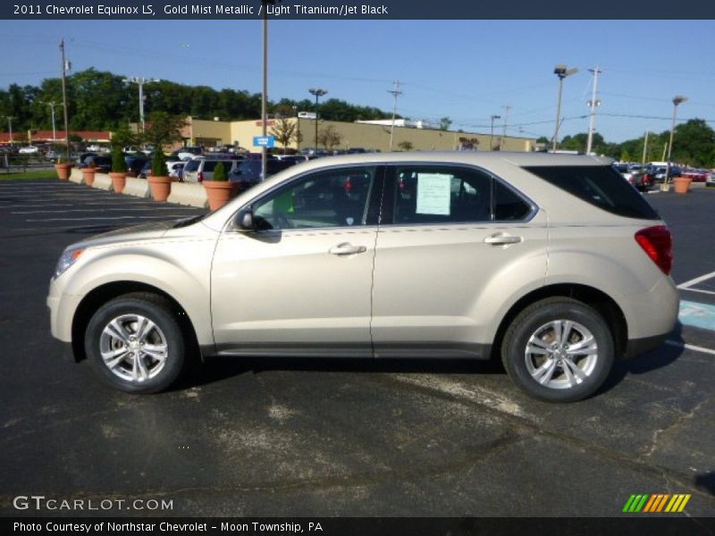 Gold Mist Metallic / Light Titanium/Jet Black 2011 Chevrolet Equinox LS