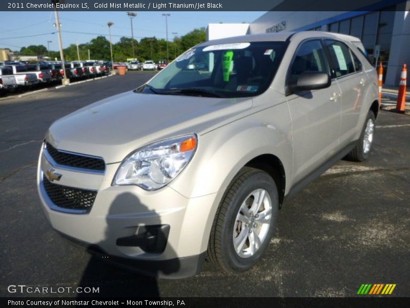 Gold Mist Metallic / Light Titanium/Jet Black 2011 Chevrolet Equinox LS