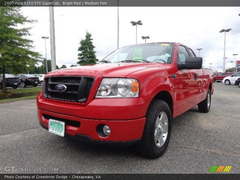 Bright Red / Medium Flint 2007 Ford F150 STX SuperCab