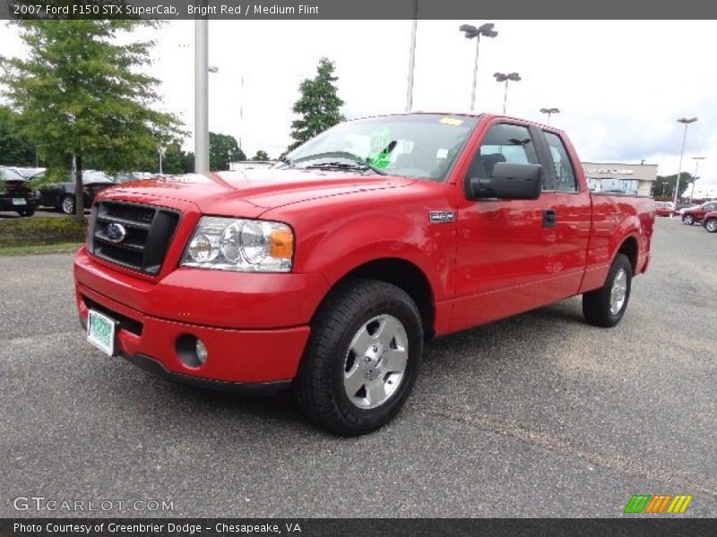 Bright Red / Medium Flint 2007 Ford F150 STX SuperCab