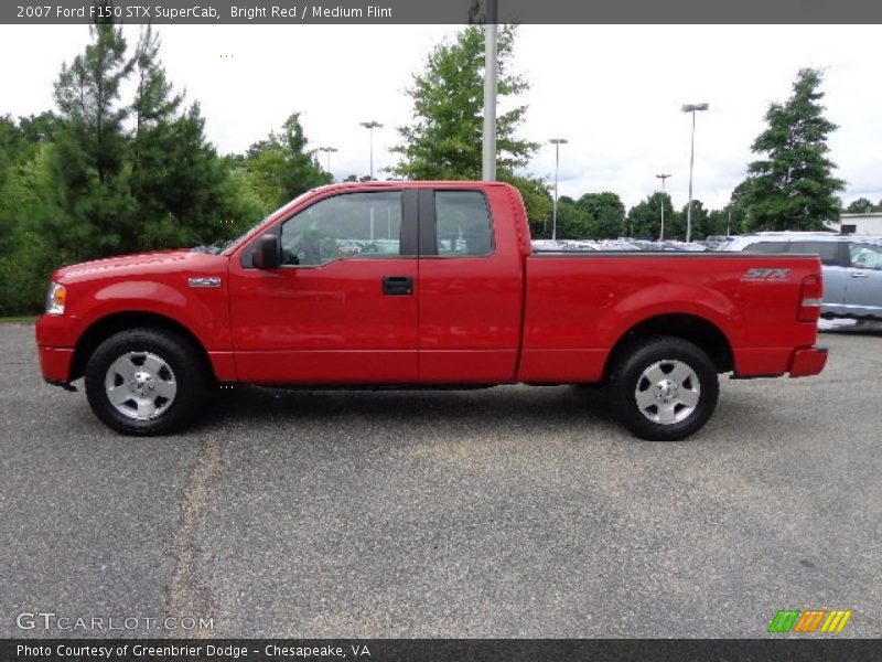 Bright Red / Medium Flint 2007 Ford F150 STX SuperCab