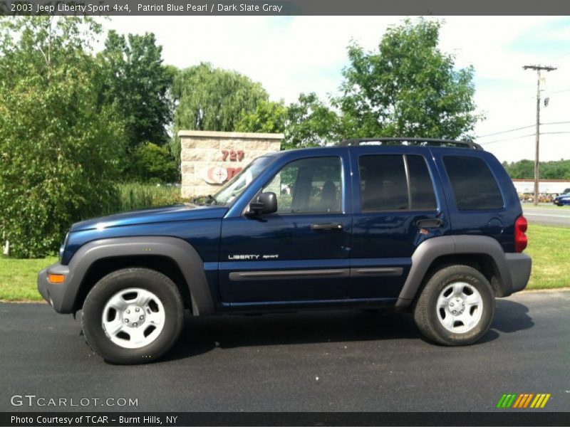 Patriot Blue Pearl / Dark Slate Gray 2003 Jeep Liberty Sport 4x4