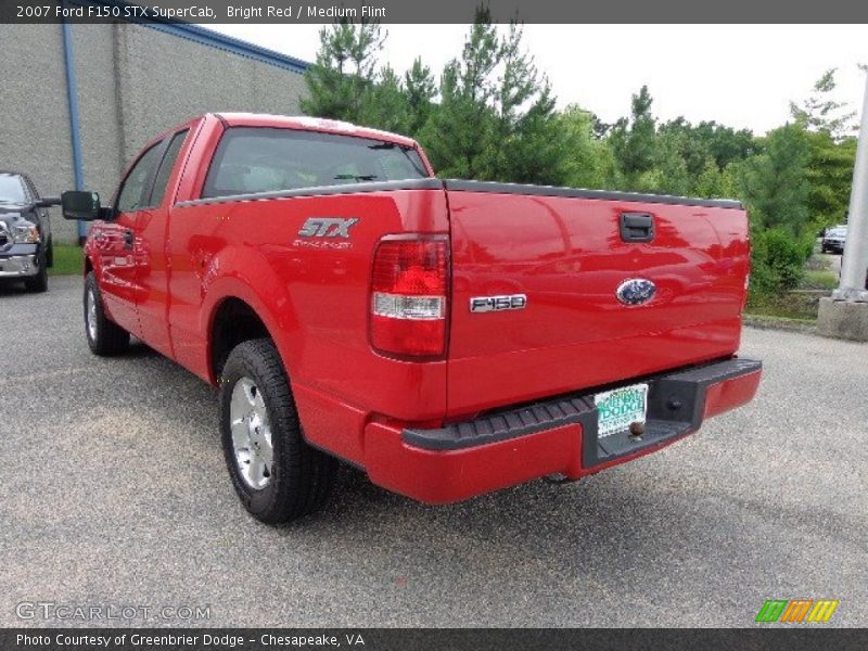 Bright Red / Medium Flint 2007 Ford F150 STX SuperCab
