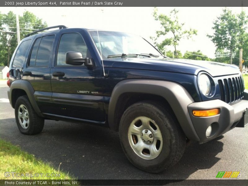 Patriot Blue Pearl / Dark Slate Gray 2003 Jeep Liberty Sport 4x4