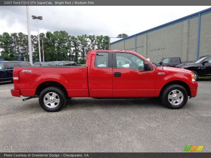 Bright Red / Medium Flint 2007 Ford F150 STX SuperCab