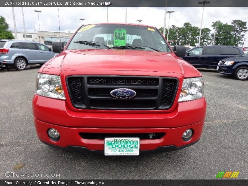Bright Red / Medium Flint 2007 Ford F150 STX SuperCab