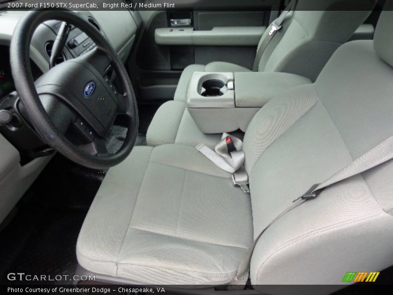 Bright Red / Medium Flint 2007 Ford F150 STX SuperCab