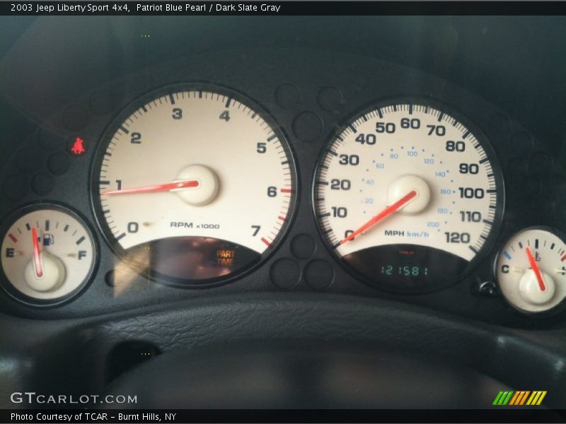 Patriot Blue Pearl / Dark Slate Gray 2003 Jeep Liberty Sport 4x4