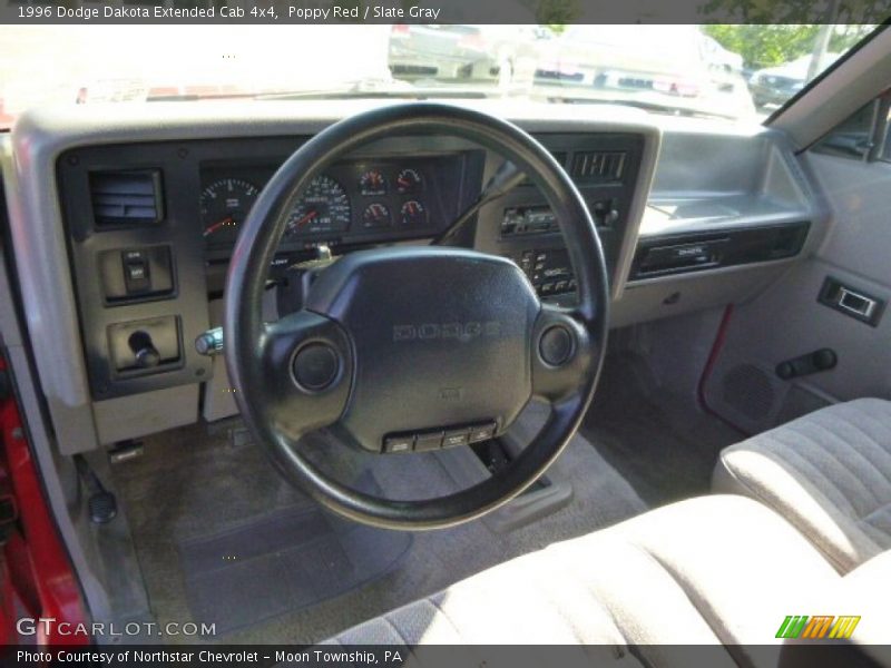 Poppy Red / Slate Gray 1996 Dodge Dakota Extended Cab 4x4