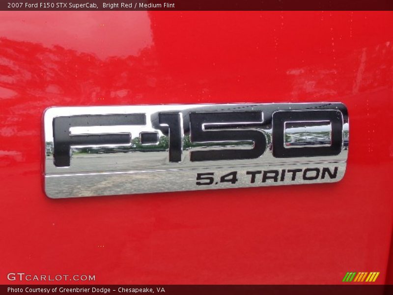 Bright Red / Medium Flint 2007 Ford F150 STX SuperCab