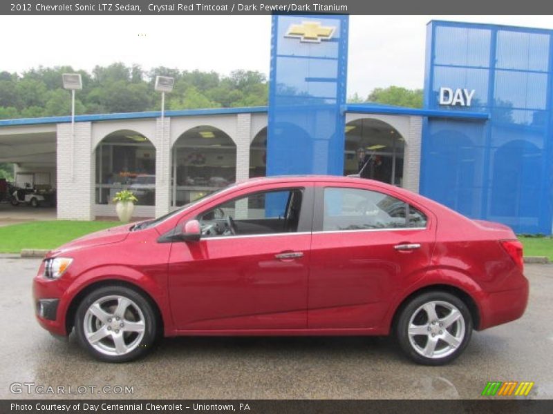 Crystal Red Tintcoat / Dark Pewter/Dark Titanium 2012 Chevrolet Sonic LTZ Sedan