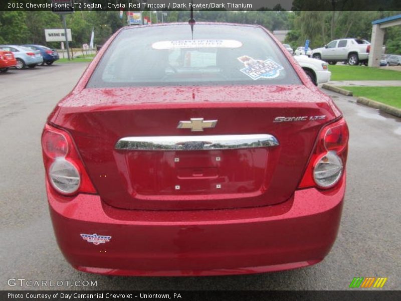Crystal Red Tintcoat / Dark Pewter/Dark Titanium 2012 Chevrolet Sonic LTZ Sedan