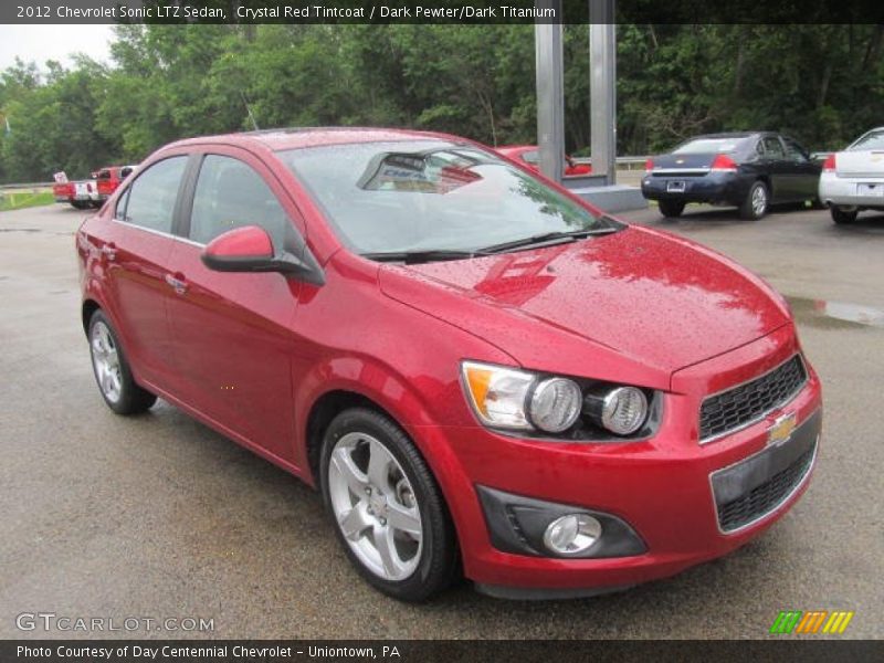 Crystal Red Tintcoat / Dark Pewter/Dark Titanium 2012 Chevrolet Sonic LTZ Sedan