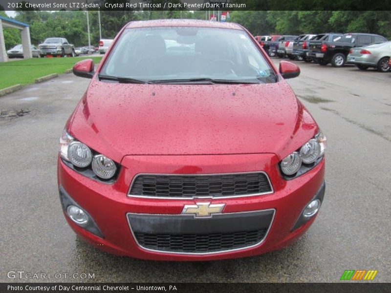 Crystal Red Tintcoat / Dark Pewter/Dark Titanium 2012 Chevrolet Sonic LTZ Sedan