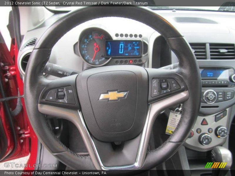 Crystal Red Tintcoat / Dark Pewter/Dark Titanium 2012 Chevrolet Sonic LTZ Sedan