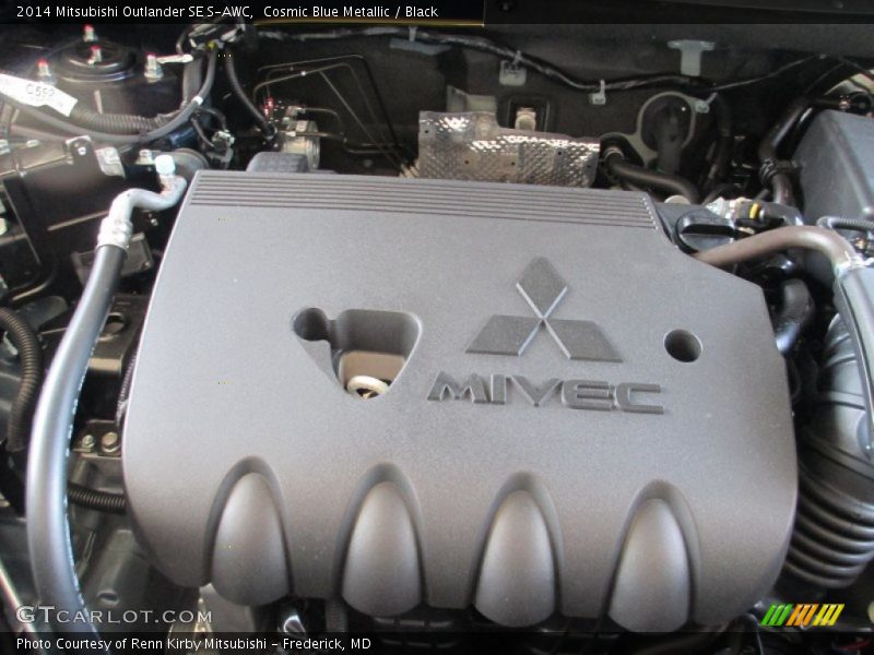 Cosmic Blue Metallic / Black 2014 Mitsubishi Outlander SE S-AWC