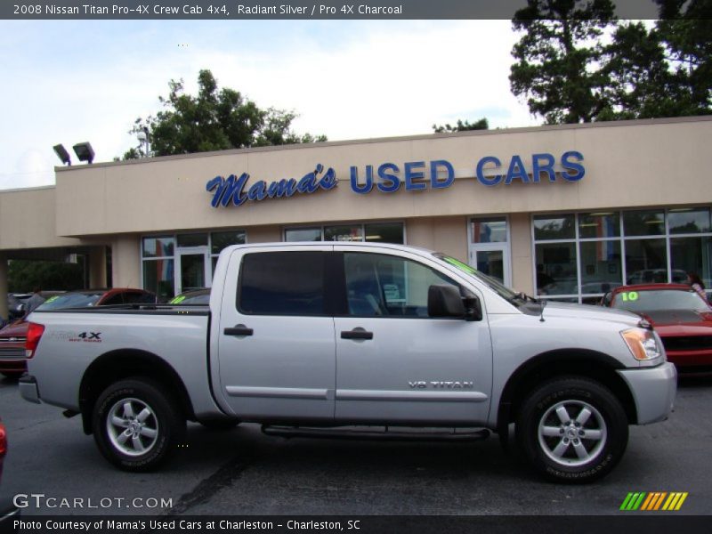 Radiant Silver / Pro 4X Charcoal 2008 Nissan Titan Pro-4X Crew Cab 4x4