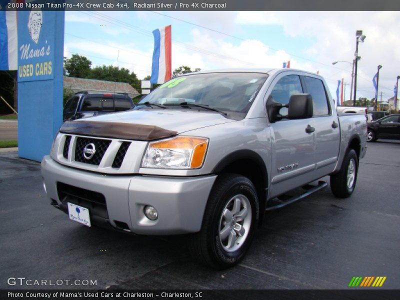 Radiant Silver / Pro 4X Charcoal 2008 Nissan Titan Pro-4X Crew Cab 4x4