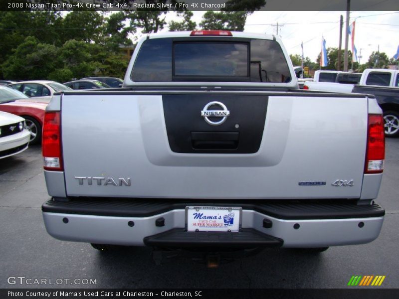 Radiant Silver / Pro 4X Charcoal 2008 Nissan Titan Pro-4X Crew Cab 4x4