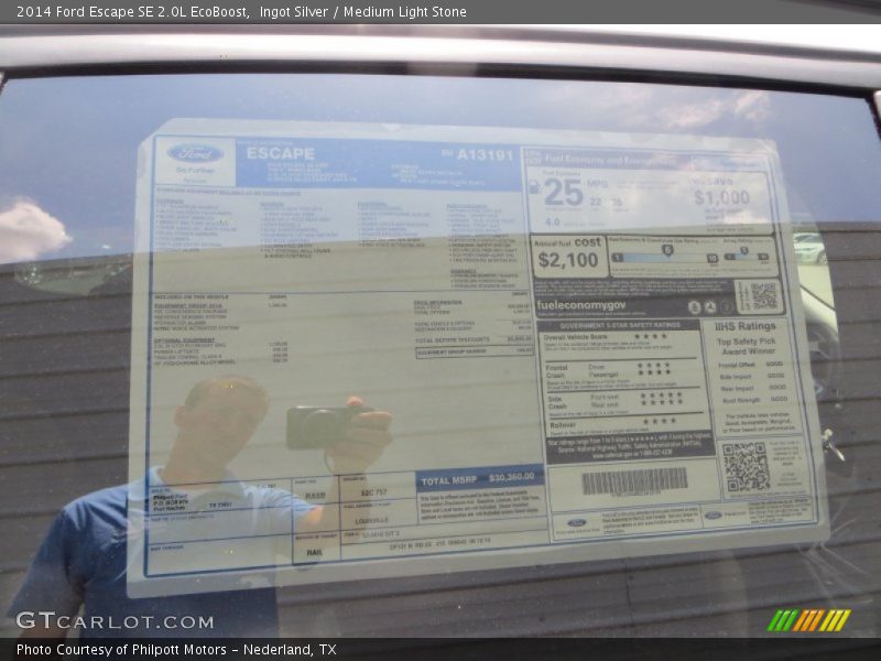 Ingot Silver / Medium Light Stone 2014 Ford Escape SE 2.0L EcoBoost