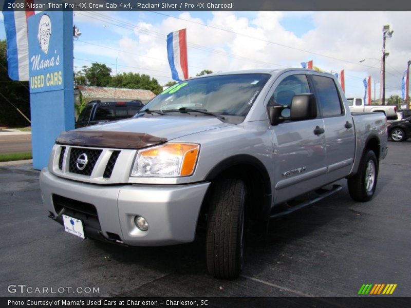 Radiant Silver / Pro 4X Charcoal 2008 Nissan Titan Pro-4X Crew Cab 4x4