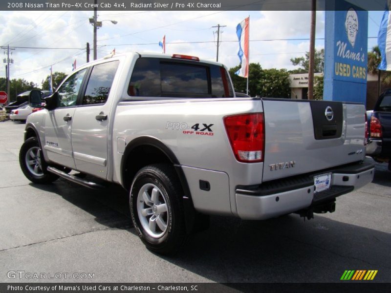 Radiant Silver / Pro 4X Charcoal 2008 Nissan Titan Pro-4X Crew Cab 4x4